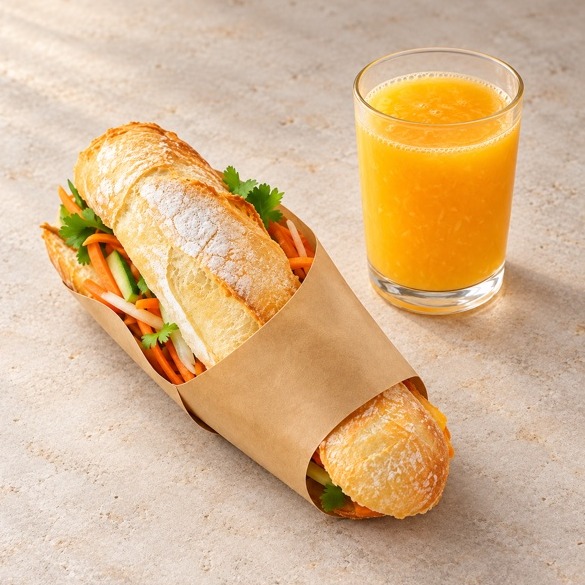 BANH MI CON jugo exprimido